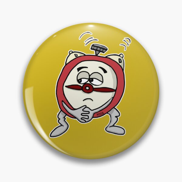 Item preview, Funny Thinking Alarm Clock | Cute Spooky Deadline Timekeeper Meme designed and sold by MyxaART.
