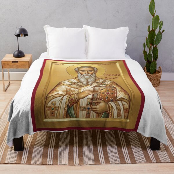 Item preview, Saint Sylvester, Bishop of Rome (Свети Силвестar, Епископ Римски) orthodox icon designed and sold by ikonesrb.