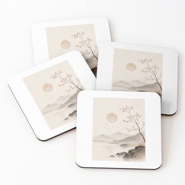 Item preview, Tranquil Horizon – Japandi Zen Landscape Wall Art designed and sold by FAZ-DESIGNS.