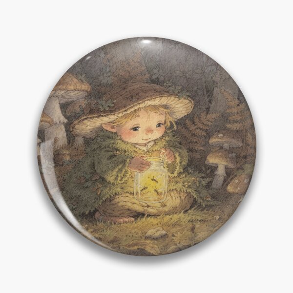 Item preview, Firefly-Keeper Sprite Filling a Jar of Light Storybook Art designed and sold by PictorialWhimsy.