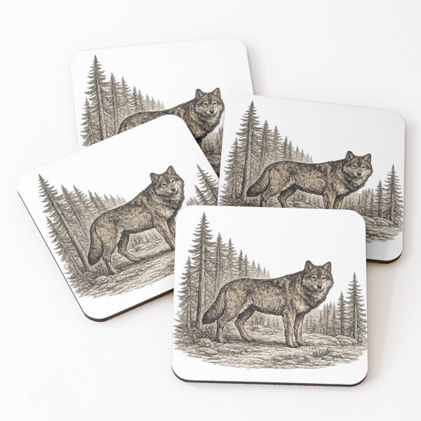 Item preview, Timber Wolf Forest Guardian designed and sold by KrungiT Design .