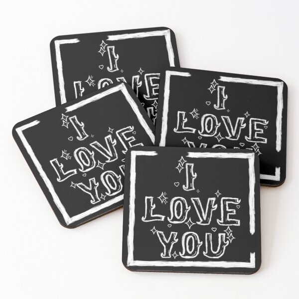 Item preview, I Love You Original Hand Lettered Gothic Grunge Typography 1 designed and sold by Kitishop.