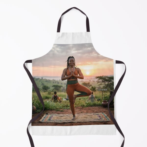 Item preview, Serene African Yoga at Sunrise designed and sold by SavannaCanvas.