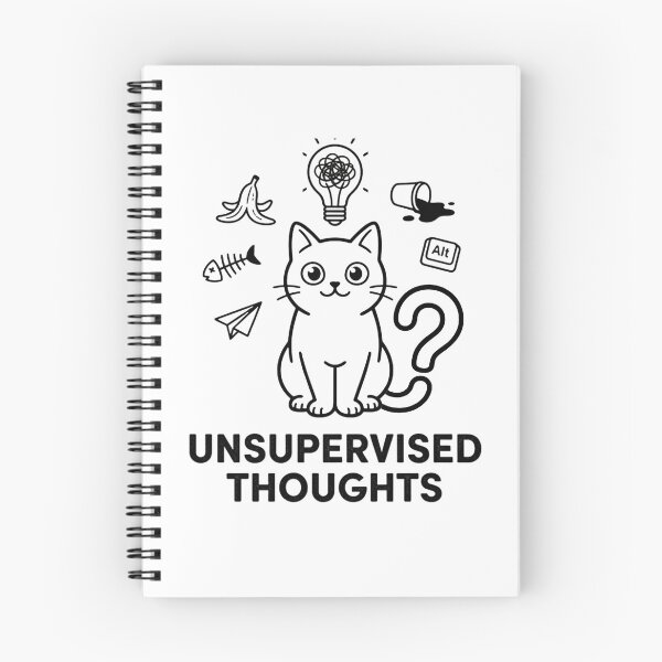 Item preview, Unsupervised Thoughts Curious Cat Chaos designed and sold by Meow-gical Wear.