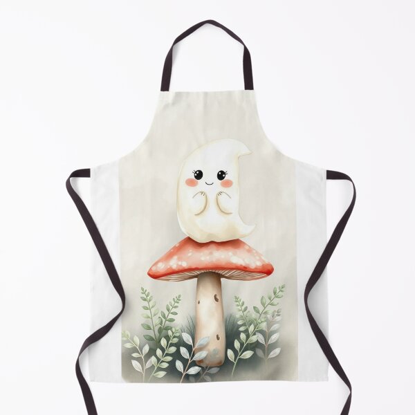 Item preview, Cute Little Ghost Sitting on a Mushroom designed and sold by Vida e Arte.