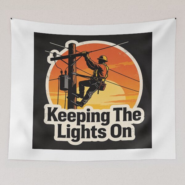 Item preview, Powered By Courage Lineman Life designed and sold by PixelStyle Studio.