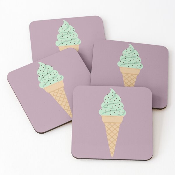 Item preview, Cute Mint Chocolate Chip Soft Serve Ice Cream Waffle Cone designed and sold by Nikola Dio.