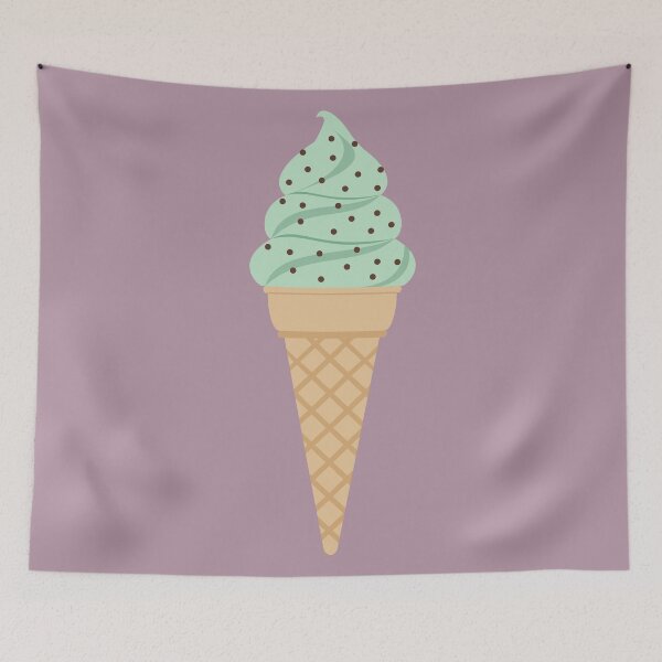 Item preview, Cute Mint Chocolate Chip Soft Serve Ice Cream Waffle Cone designed and sold by Nikola Dio.