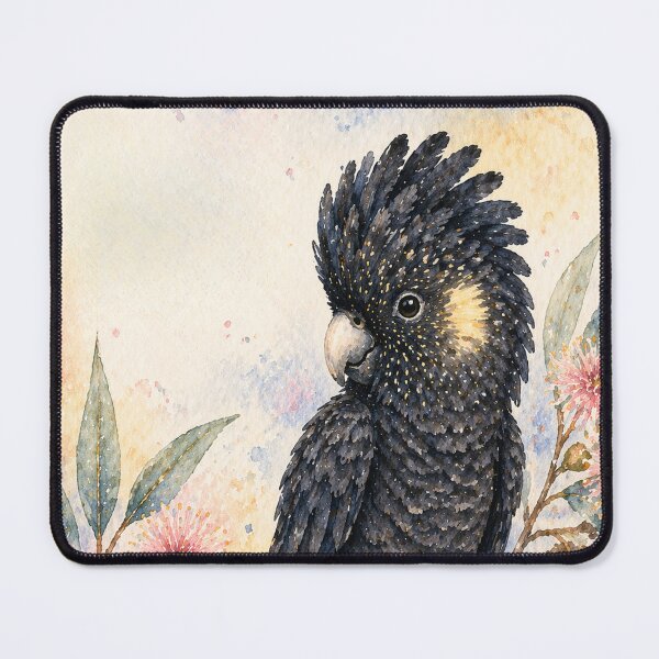 Item preview, Black Cockatoo Watercolour Illustration designed and sold by inspired-works.