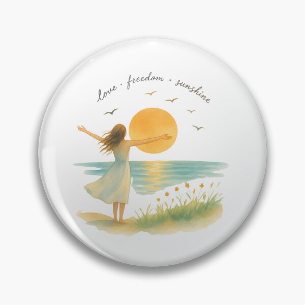 Item preview, Summer Freedom Ocean Sunset Watercolor designed and sold by VariusDesigns.