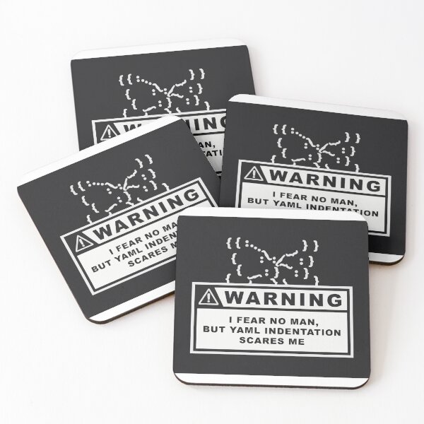 Item preview, I Fear No Man But YAML Indentation Warning designed and sold by Bianca Oltean.