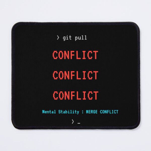 Item preview, Git Pull Conflict Mental Stability Not Found Funny Developer T-Shirt designed and sold by BuggedThreads.