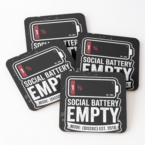 Item preview, Social Battery Empty designed and sold by Tharaazu.
