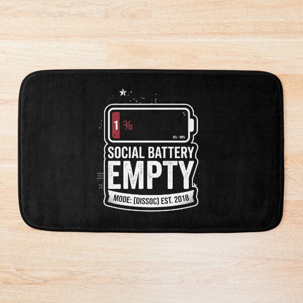 Item preview, Social Battery Empty designed and sold by Tharaazu.