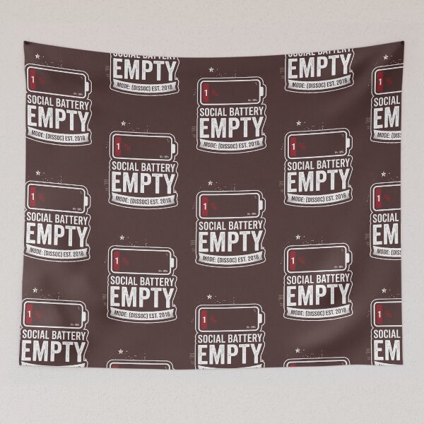 Item preview, Social Battery Empty designed and sold by Tharaazu.