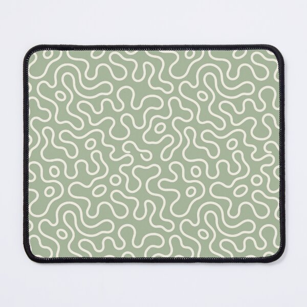 Item preview, Sage Green Abstract Wavy Line Pattern designed and sold by teeperfect.