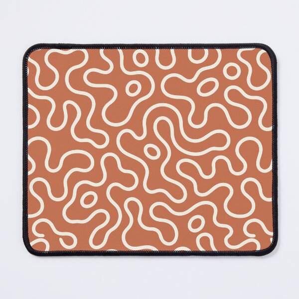 Item preview, Terracotta Abstract Wavy Line Pattern designed and sold by teeperfect.