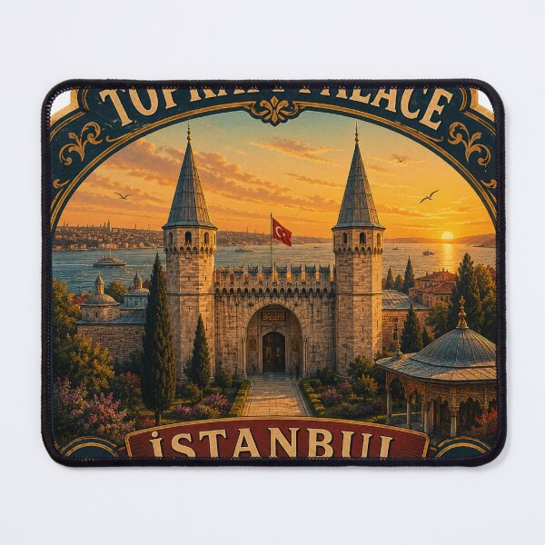 Item preview, Topkapi Palace Vintage Travel Badge | Istanbul Turkey Souvenir Sticker designed and sold by DreamPaw Studio.