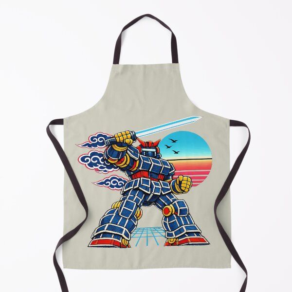 Item preview, Neon Retro Synthwave Ukiyo‑E Mecha designed and sold by KungPowUnicorn.