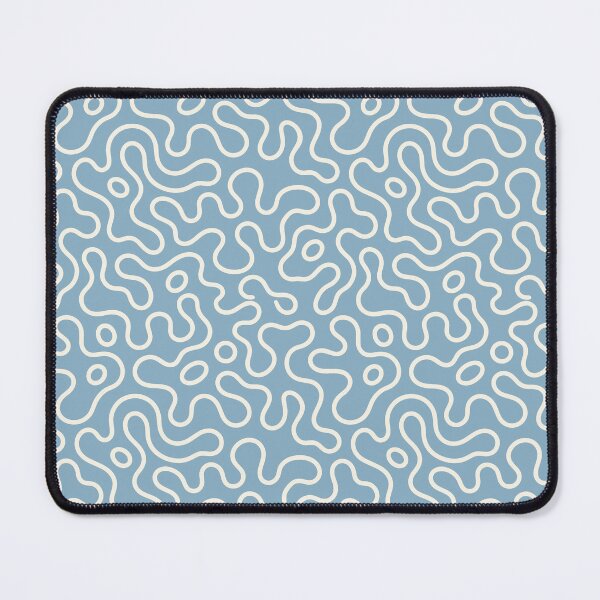 Item preview, Dusty Blue Abstract Wavy Line Pattern designed and sold by teeperfect.