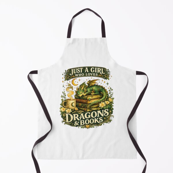 Item preview, Just a Girl Who Loves Dragons & Books – Fantasy Cottagecore Design designed and sold by Bismillah-Najah.