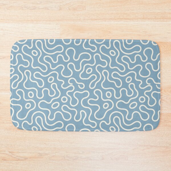 Item preview, Dusty Blue Abstract Wavy Line Pattern designed and sold by teeperfect.