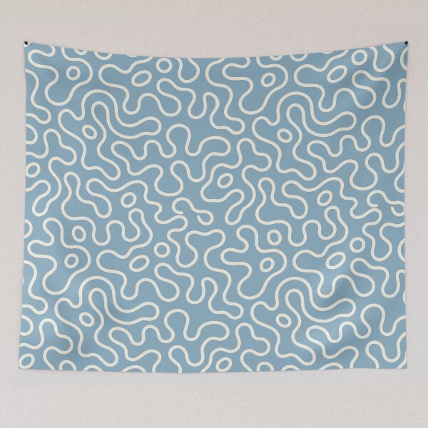 Item preview, Patrón abstracto de líneas onduladas azul empolvado designed and sold by teeperfect.