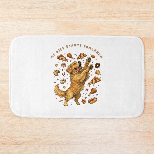 Item preview, My Diet Starts Tomorrow Golden Retriever Funny T-Shirt | Food Lover Dog Retro Cartoon | Funny Dog Gift designed and sold by Panom Suavichien.