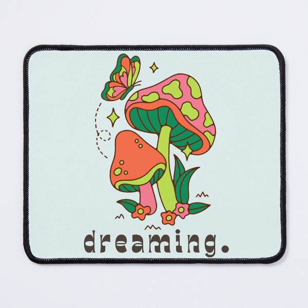 Item preview, Dreaming Mushrooms - Psychedelic Retro Art designed and sold by GoGreenlove.
