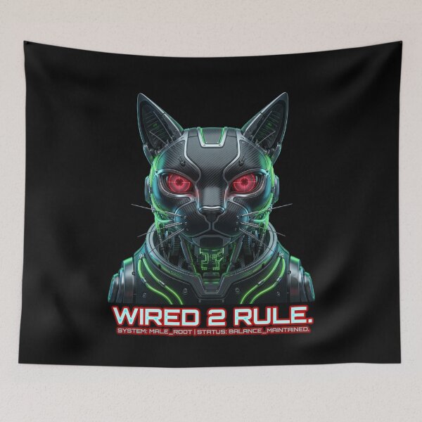 Item preview, Cyberpunk Mechanical Cat Wired To Rule designed and sold by Global-Command.