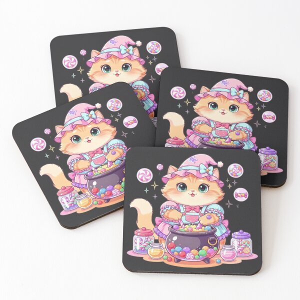 Item preview, Cute Candy Witch Cat Brewing Sweets designed and sold by Luna's World - Moody Vibes Studio.