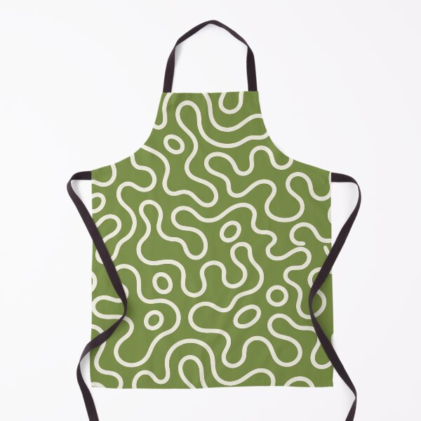 Item preview, Olive Green Abstract Wavy Line Pattern designed and sold by teeperfect.