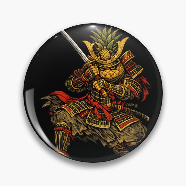 Item preview, Samurai Pineapple Warrior Funny Japanese Armor Fruit Character designed and sold by irfanshikh.