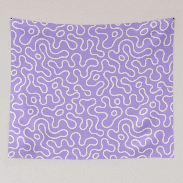 Item preview, Lavender Abstract Wavy Line Pattern designed and sold by teeperfect.