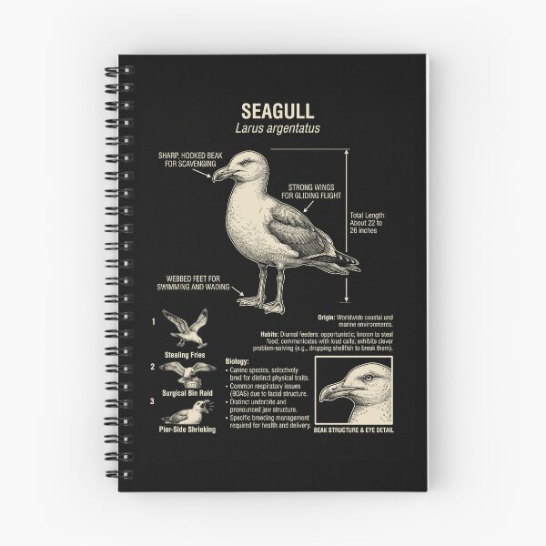 Item preview, Seagull Scientific Anatomy Ornithology Animal Lover designed and sold by Kimberley King Art  King Art.