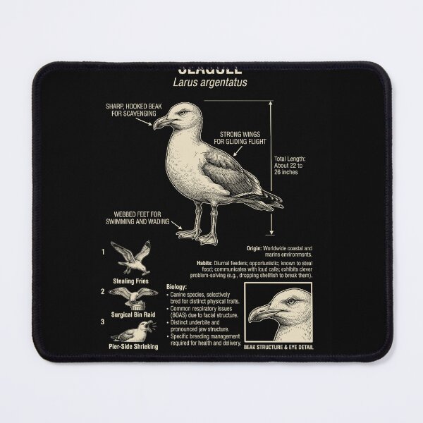 Item preview, Seagull Scientific Anatomy Ornithology Animal Lover designed and sold by Kimberley King Art  King Art.