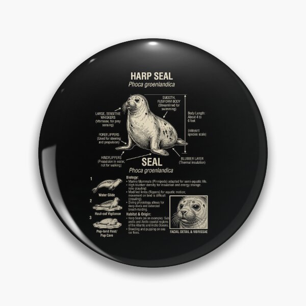 Item preview, Seal Scientific Anatomy Biology Animal Lover designed and sold by Kimberley King Art  King Art.