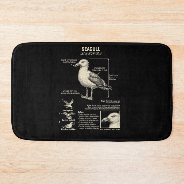 Item preview, Seagull Scientific Anatomy Ornithology Animal Lover designed and sold by Kimberley King Art  King Art.
