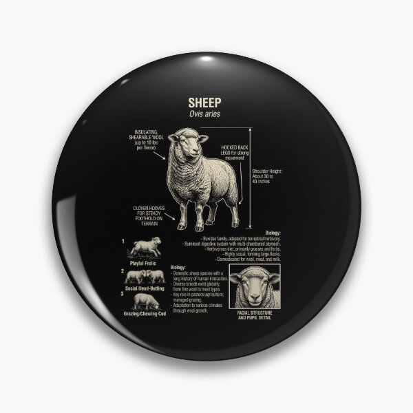 Item preview, Sheep Scientific Anatomy Biology Animal Lover designed and sold by Kimberley King Art  King Art.