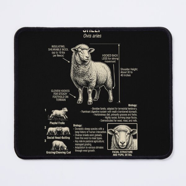 Item preview, Sheep Scientific Anatomy Biology Animal Lover designed and sold by Kimberley King Art  King Art.