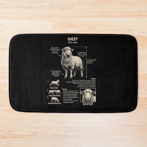 Item preview, Sheep Scientific Anatomy Biology Animal Lover designed and sold by Kimberley King Art  King Art.