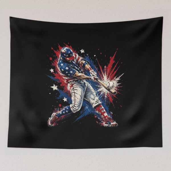 Item preview, Baseball Drip Ice Cream 4th of July American USA Flag designed and sold by OlakunleOloroz.