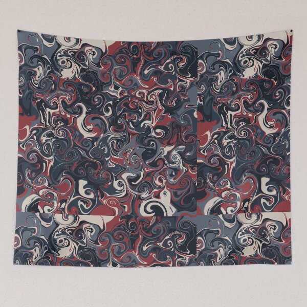 Item preview, red & gray Multicolor Flow Design designed and sold by gemsstickers1.