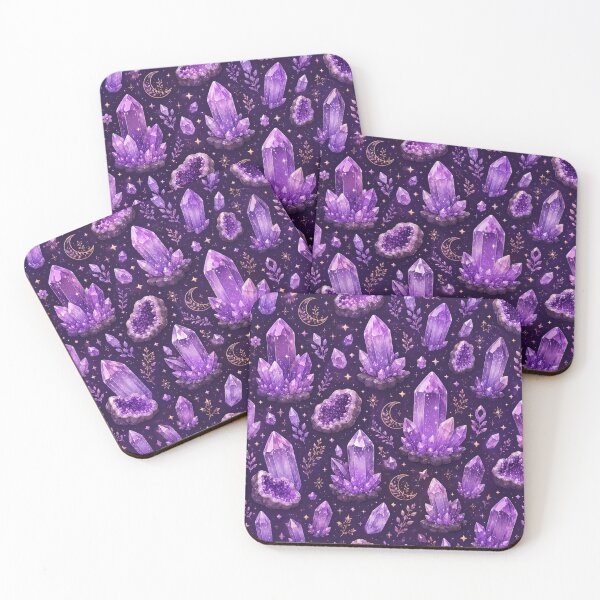 Item preview, Mystic Amethyst Crystals Repeat Pattern designed and sold by Aramdesing.