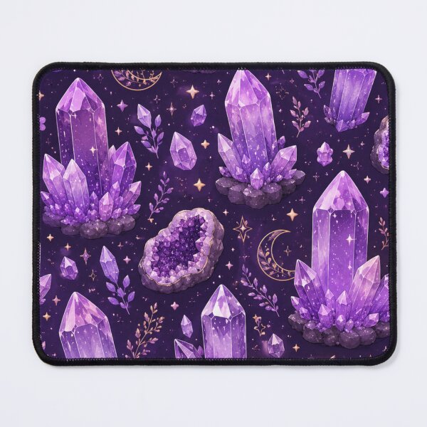Item preview, Mystic Amethyst Crystals Repeat Pattern designed and sold by Aramdesing.