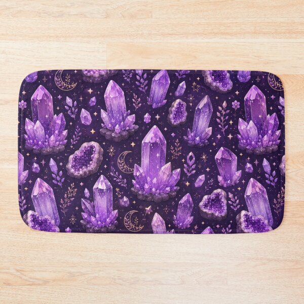 Item preview, Mystic Amethyst Crystals Repeat Pattern designed and sold by Aramdesing.