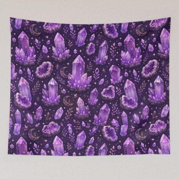 Item preview, Mystic Amethyst Crystals Repeat Pattern designed and sold by Aramdesing.