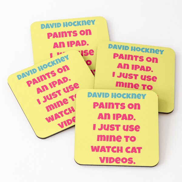 Item preview, Cita de David Hockney pintando en iPad Videos de gatos designed and sold by Mauswohn.