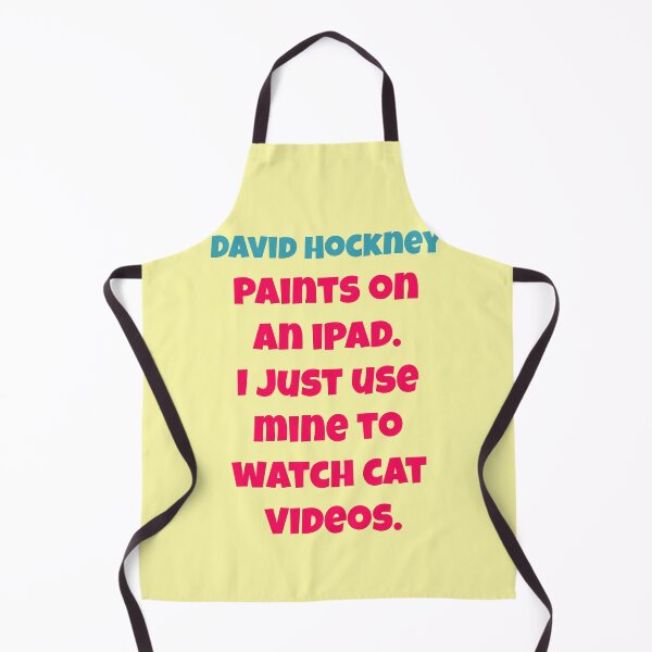 Item preview, David Hockney Paints On iPad Cat Videos Quote designed and sold by Mauswohn.
