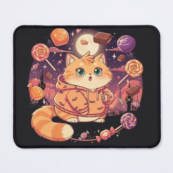 Item preview, Cute Halloween Candy Cat Spooky Night designed and sold by Moody Vibes Studio.